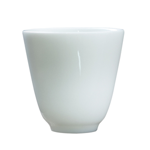 集正 德化上乘猪油白品茗杯 羊脂玉质白瓷象牙白功夫茶杯6个杯子