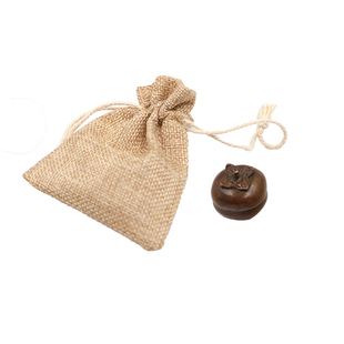 合三舍 小柿子书镇 镇纸小摆件铜镇尺创意实心可爱书法镇纸尺 小楷镇纸压宣纸金属压纸镇黄铜国画文房四宝