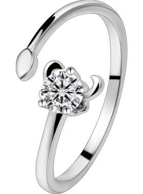 【S925银】生肖牛戒指时尚女