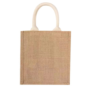 muji无印良品正品黄麻包亚麻手提购物袋收纳麻布袋DIY袋改造