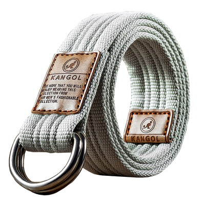 KANGOL帆布裤腰带双环扣皮带