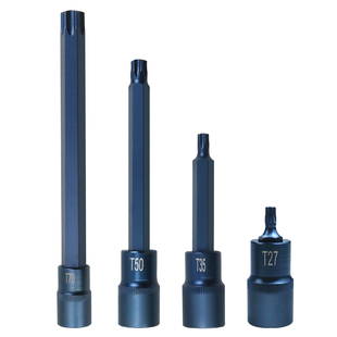 1/2旋具套筒批头 t40内六花套筒T30梅花内6角压批套筒t45工具花型