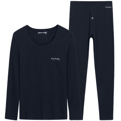 皮尔卡丹秋衣男女士中厚德绒保暖