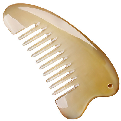 刮痧梳子公牦牛角经络按摩高寒区