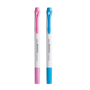 日本进口uni三菱荧光笔套装PUS-103T 双头荧光标记笔学生用浅色淡色系基础色烟灰色记号笔彩色粗划重点大容量