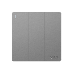 公牛四开双控开关插座家用暗装86型4开四位开关四开双联面板G12灰