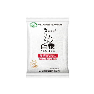 白象牌加碘精制食用盐350g*6