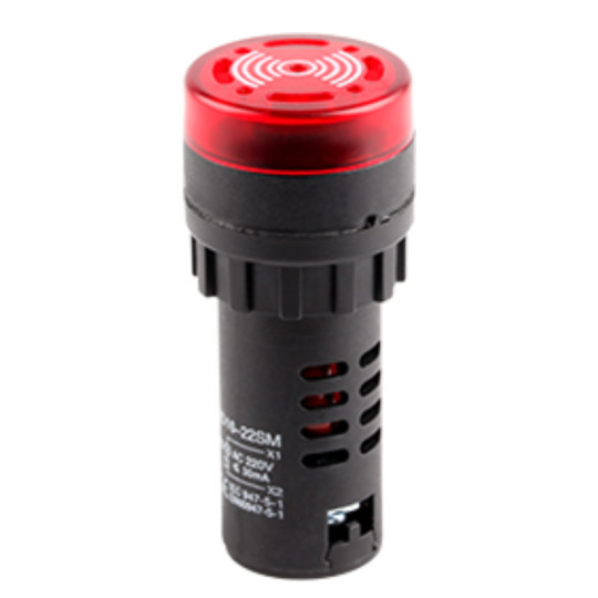 AD16-22SM Buzzer 220V24V12V AC/DC High Decibel LED Flashing Sound and ...