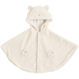 littletiny婴儿披风宝宝斗篷秋冬季婴儿外出防风可爱挡风加绒披肩