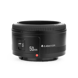Yongnuo 50mm F1.8 spittoon ຂະຫນາດນ້ອຍເຫມາະສໍາລັບ Canon EF port Nikon F port full-frame SLR portrait fixed focus lens