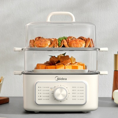 美的电蒸锅多功能家用蒸煮一体锅