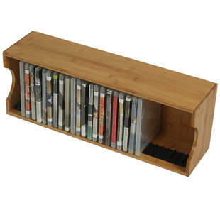 巨阳CD收纳架PS4游戏碟片架 桌面CD架实木蓝光碟游戏光盘架子CD架