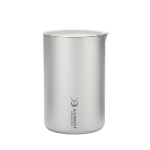 Silverant/银蚁纯钛双层防烫泡茶器户外便携茶壶杯钛合金旅行茶具