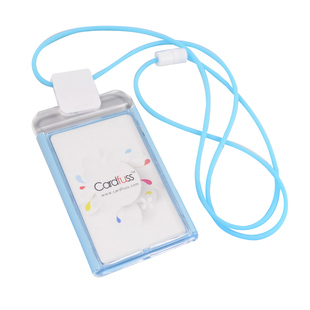 卡富仕环保亚克力透明工作证卡套配创新卡夹扣硅胶圆绳挂绳员工厂牌胸卡挂牌会议证上岗出入证可定制印刷卡片