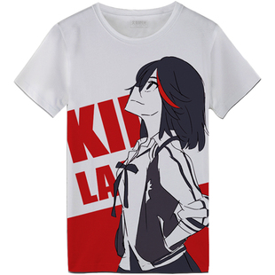 KILL LA KILL斩服少女缠流子衣服皐月短袖T恤痛衣大码学生装cos服