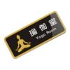 Gym yoga personal trainer body side room aerobic area group exercise room spinning bicycle logo reminder sign department door sticker