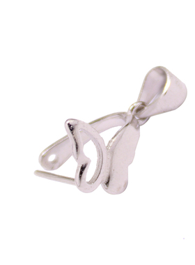 纯银吊坠翡翠琥珀蝴蝶项链DIY