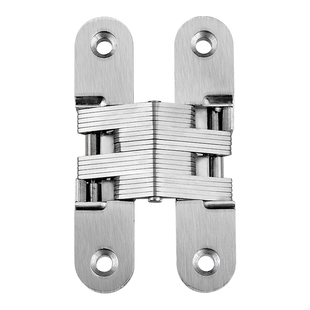 不锈钢隐形门暗合页木门铰链三维可调外开十字平开重型折叠五金链