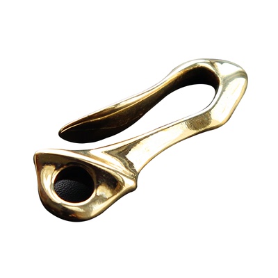 黄铜精抛光纯铜实心简约财布钩钥匙挂钩U型钩手工箱包皮具配件