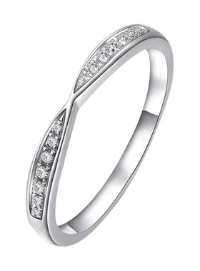 钻戒正品18K金镶钻戒指金鸿盛经典真钻戒指女私人专享排镶钻护戒