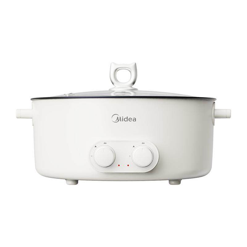 美的电火锅家用鸳鸯锅多功能料理锅煎煮炒一体式不粘电煮锅电热锅