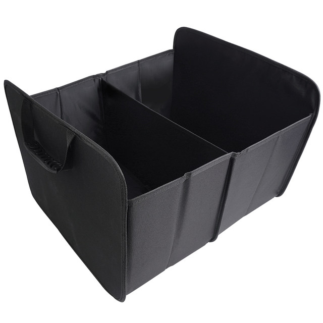 Built-in storage and finishing box for car trunk