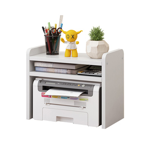 放打印机置物架支架托架办公室桌面电脑收纳的多层小架子桌上书架