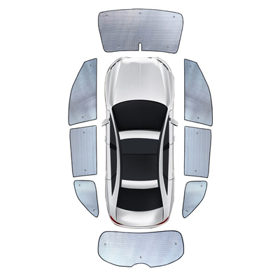 红旗EQM5专用外银内黑汽车遮阳帘