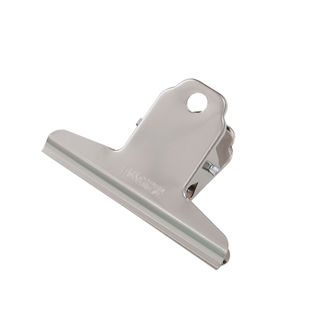 晨光不锈钢夹子 大号文件报夹山形铁票夹圆形票据夹金属画板票据夹铁夹批发