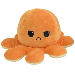 可爱翻面小章鱼双反面翻转玩偶挂件生气表情会变脸心情绪娃娃公仔