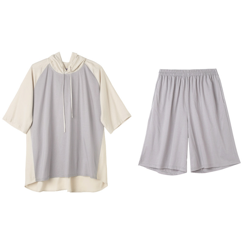 NOIRTEASE夏季连帽宽松睡衣