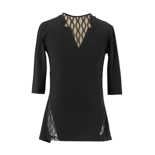 茜卡索 拉丁舞服男童夏季舞蹈服上衣男孩专业比赛表演服t恤G5052