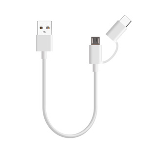 安卓type-c二合一数据线短线便携快充手机充电宝短款一拖二充电线短适用于华为荣耀OPPO小米vivo通用闪充冲线