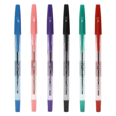 pilot日本彩色经典透明杆中油笔