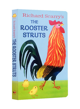 英文原版绘本 The Rooster Struts 我是一只兔子同系列 I am a Bunny 早教启蒙纸板书 睡前晚安故事书
