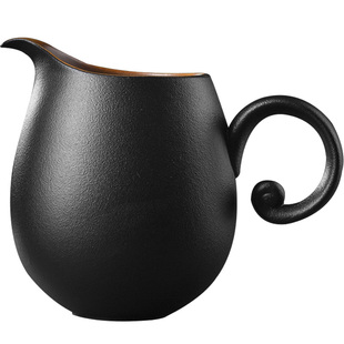 黑陶家用公道杯公杯茶漏套装简约陶瓷大号茶海分茶器功夫茶具配件