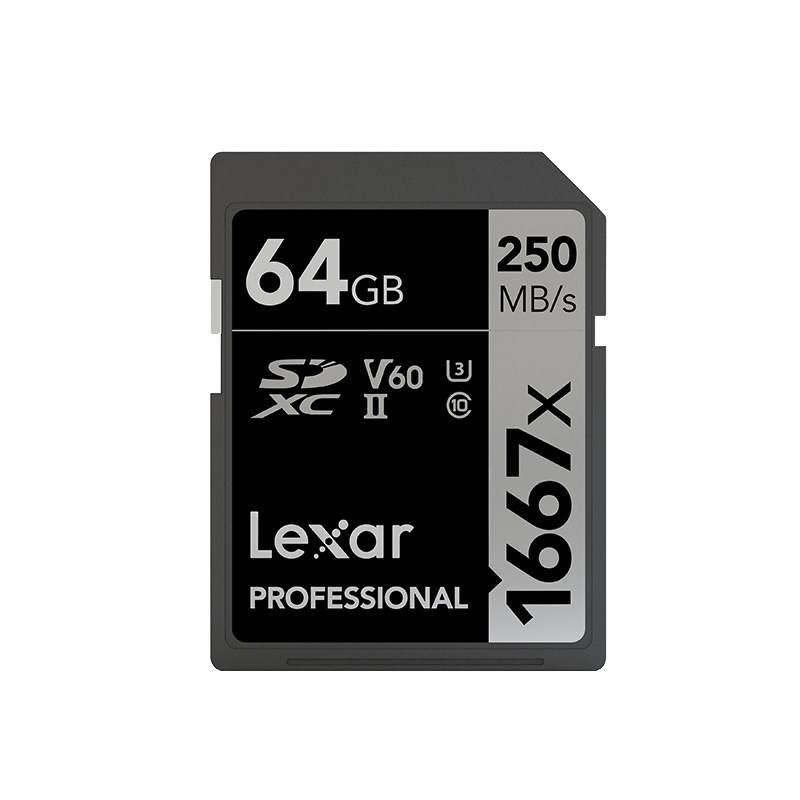 雷克沙64G相机内存卡V60高速储存卡SD卡128G 256G索尼微单反1667x