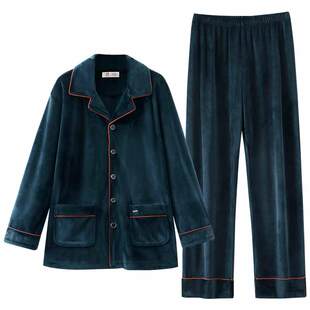 海岛绒睡衣男士秋冬款冬季薄款春秋法兰绒珊瑚绒加绒加厚保暖男式