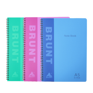 笔记本子A5/B5/A4/A6便携线圈本双螺旋PP硬壳记事本日记本简约高颜值大学生用加厚超厚商务工作会议记录本子