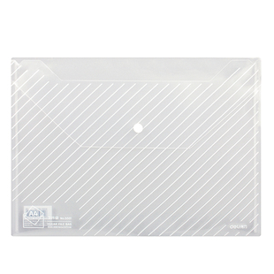 得力纽扣袋办公透明文件袋按扣塑料档案袋考试收纳a4资料袋学生用韩国风小清新票据夹袋文具加厚防水考卷袋子