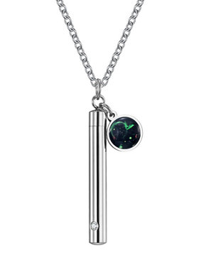 夜光十二星座钛钢装可吊坠项链