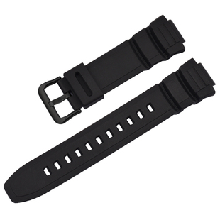 代用硅胶卡西欧表带MCW 100H 110H W-S220手表带黑色树脂男AE2000