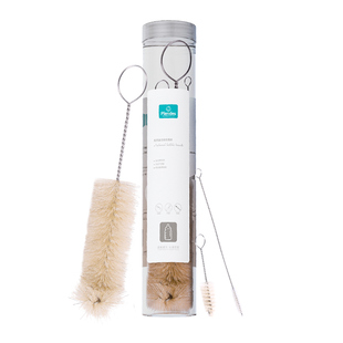 天然马毛奶瓶刷宝贝弧形水杯子清洗刷子塔式羊毛奶嘴刷吸管刷套装