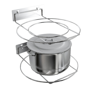 炒锅架子放锅架多层厨房角落转角免打孔壁挂锅具平底锅收纳置物架