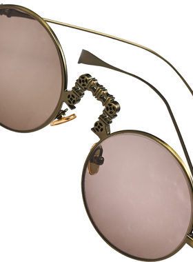 天然水晶眼镜时尚圆形复古