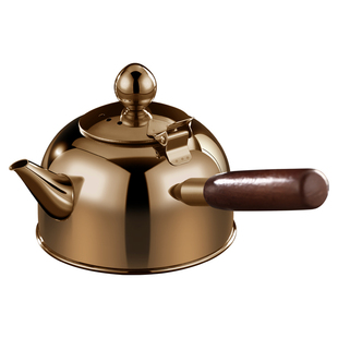 德国kunzhan304不锈钢泡茶壶家用功夫茶烧水壶创意侧把壶茶具配件
