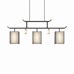 明式风新中式禅意茶室吊灯书房别墅餐厅董事长办公室灯会所酒店灯