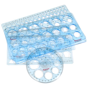 国产红环 珠宝设计模板 建筑设计 室内设计 绘图尺 正圆 正方形模板 三角板 量角器 多边形 带手柄三角尺