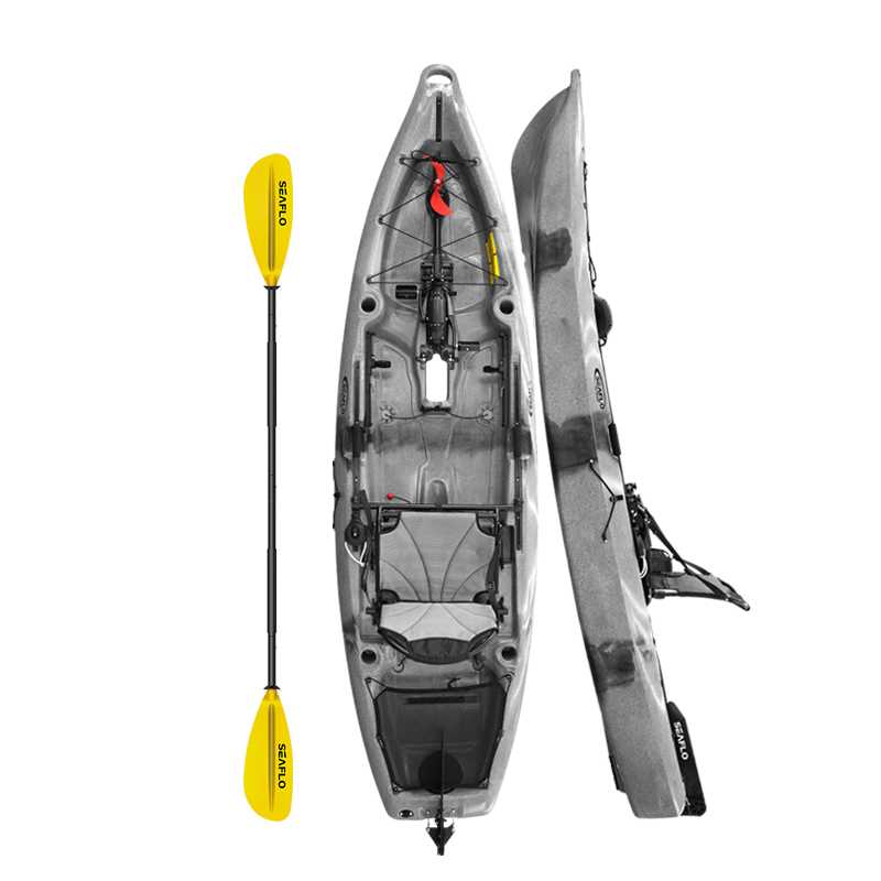 SEAFLOOUTDOOR专业钓鱼艇脚踏钓鱼船路亚船艇海钓船KAYAK皮划艇船 (1627207:1134848844:Color classification:Boat+Paddle)