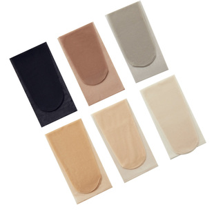梦娜丝袜女短春秋薄款防勾黑肤肉色透明隐形玻璃水晶中筒防滑耐磨